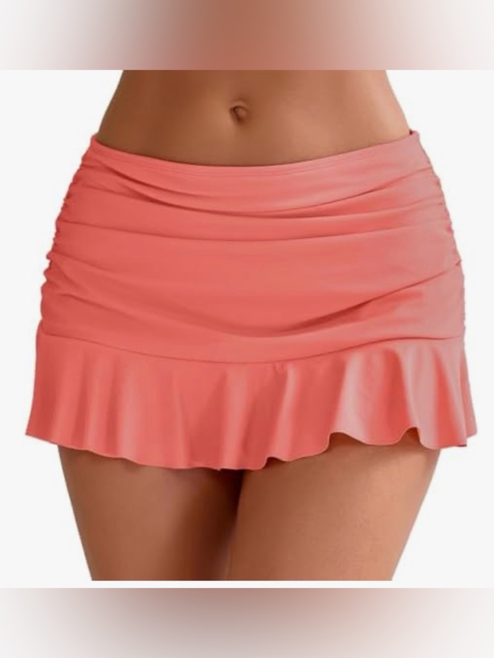 NWT Halcurt Women's Mid waisted swim skirt Retro Swimsuit Size Small